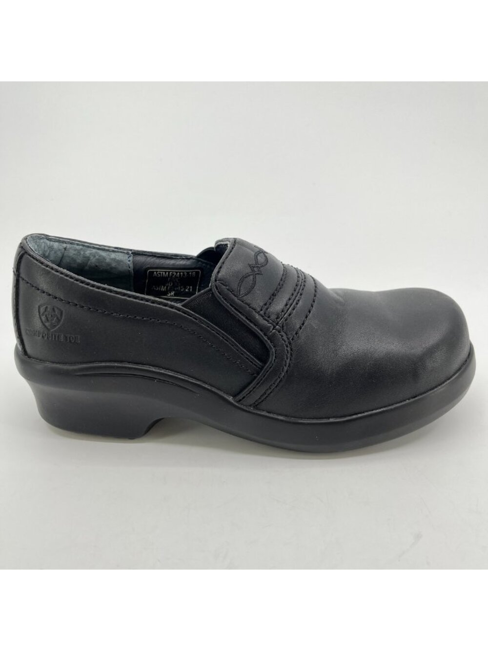 Ariat Expert Safety Clog SD Womens Size 8D All Black Composite Toe Work Shoes